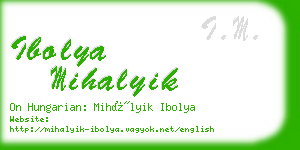 ibolya mihalyik business card